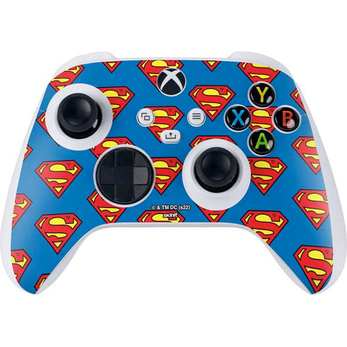 DC Comics Superman Logo Pattern Xbox Series S Controller Skin